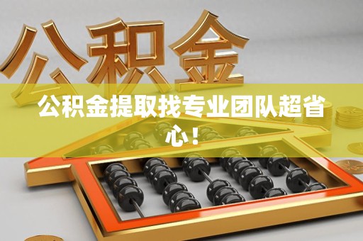 三元公积金提取找专业团队超省心！