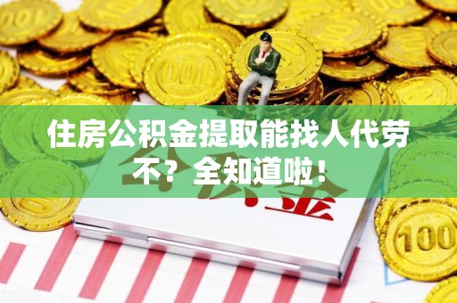 三元住房公积金提取能找人代劳不？全知道啦！